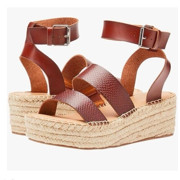The Drop Shoes - The Drop elegant  brown espadradille   sandals